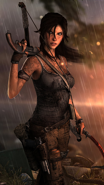 Lara Croft in 10K, Stunning details, Premium HD phone wallpaper