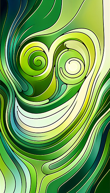 Swirling Greens: An Elegant Abstract , abstract green, Abstract, green, swirl, colorful HD phone wallpaper