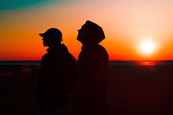 Sunset, Sky, Night, Dark, Silhouettes HD wallpaper