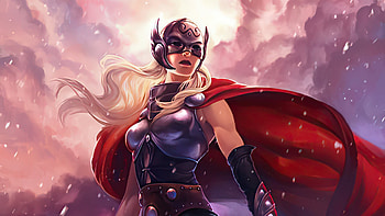 Lady Thor Art, thor-love-and-thunder, thor, movies, 2021-movies, artwork, superheroes HD wallpaper