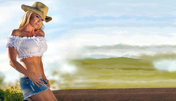 Cowgirl Charm . ., style, cowgirl, fun, fashion, outdoors, ranch, blondes, girls, women, models, western, hats, female HD wallpaper