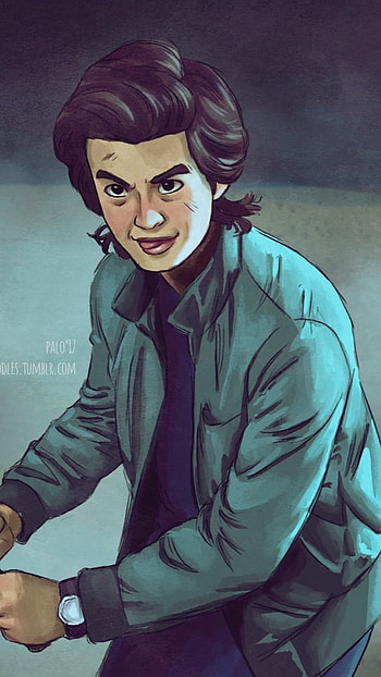 Steve Harrington, Cartoon, Digital Art HD phone wallpaper
