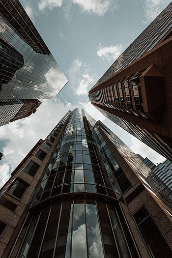 Cities, Skyscraper, Building, Facade, Bottom View HD phone wallpaper