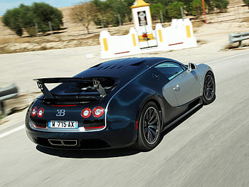 Bugatti, Cars, Back View, Rear View, Bugatti Veyron HD wallpaper