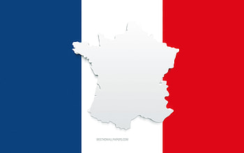 France map silhouette, Flag of France, silhouette on the flag, France, 3d France map silhouette, France flag, France 3d map HD wallpaper