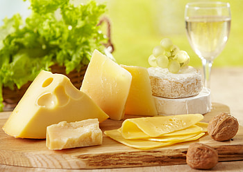 Food, table, morning, bread, cheese, wine HD wallpaper