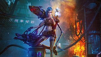 Jinx The Loose Cannon, jinx-league-of-legends, league-of-legends, games, artwork, art, digital-art, video-games HD wallpaper