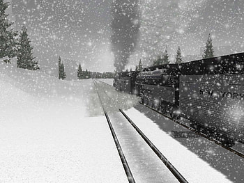 hiver, neige, froid, flocon, train HD wallpaper