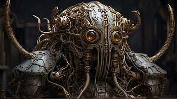 Dieselpunk tentacle titan, dieselpunk, tentacle, titan, octopus, creature HD wallpaper