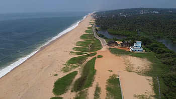 Trivandrum Backwaters, Trivandrum, ocean, drone, India, Kerala, graphy HD wallpaper