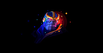 Thanos, super villain, minimal, artwork HD wallpaper