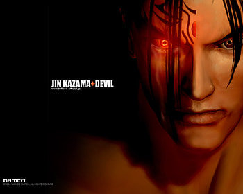 devil jin, powerfull, jin, mid eye, red eye HD wallpaper