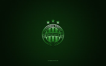 Ferencvaros TC, Hungarian football club, green logo, green carbon fiber background, Nemzeti Bajnoksag I, football, NB I, Budapest, Hungary, Ferencvaros TC logo HD wallpaper