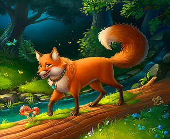 Art, Fox, Fairy Tale, Forest, Story HD wallpaper