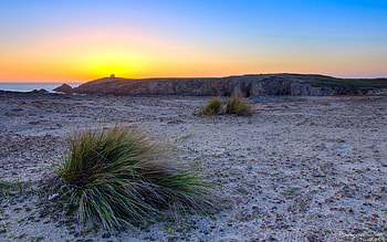 Landscape, Nature, Sunset, France, Brittany, Saint-Pierre-Cyberon HD wallpaper
