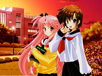 walking home from school, miharu sena kenaka, book, anime, school uniforms, other, kirie HD wallpaper