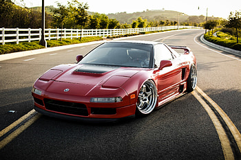 Scarlet NSX — Quad Honda Supercar, vehicle, Honda NSX HD wallpaper
