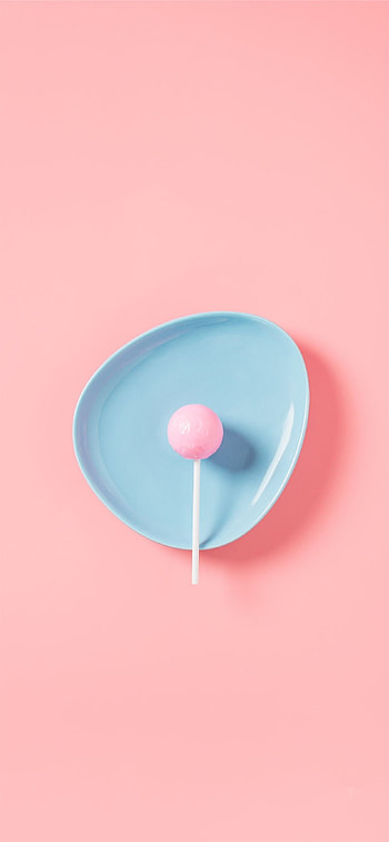 Blue lollipop plate, 11 HD phone wallpaper