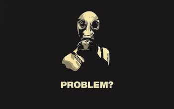 Problem?, problem, mask, gas, though, internet, guy HD wallpaper