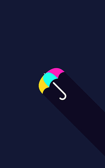 Minimal, colorful, Umbrella HD phone wallpaper