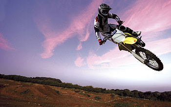 Jumping dirt bike, Motocross action, Extreme sports, Adrenaline rush HD wallpaper
