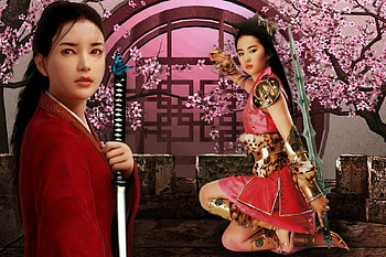 Warrior girls, pink, girls, east HD wallpaper