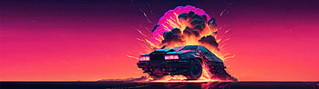 Car explosion, AI Art, explosion HD wallpaper