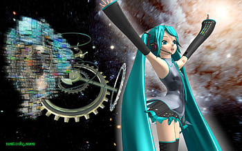 3D miku 4, miku, anime, hatsune, vocaloid, miku hatsune HD wallpaper
