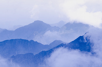 Nature, Mountains, Clouds, Vertex, Fog, Layers, Tops HD wallpaper