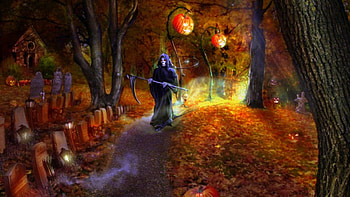 Today's post is scary Halloween 2012 of Pumpkins, witches, spider web, Bats and ghosts for you. Color your by these . HD wallpaper