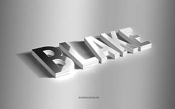 Blake, silver 3d art, gray background, with names, Blake name, Blake greeting card, 3d art, with Blake name HD wallpaper