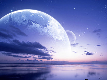 Blue Planets 3, space, planet HD wallpaper