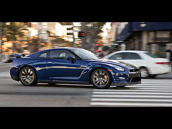 blue gtr on street, street, road, speed, car HD wallpaper