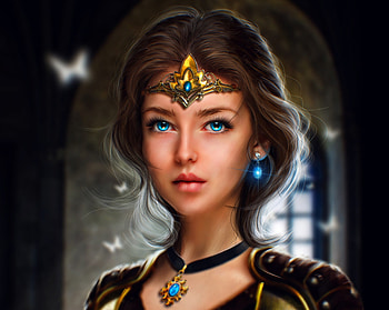 Fantasy girl, Decoration, Butterfly, Girl, Fantasy HD wallpaper