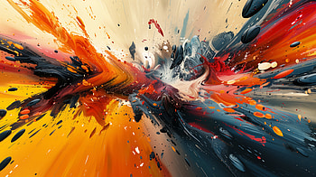 : Vibrant Explosion of Colorful Abstract Patterns, explosion HD wallpaper
