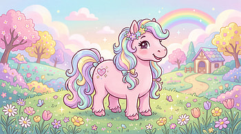 Cute Pink Pony — Dreamscape, Unicorn HD wallpaper
