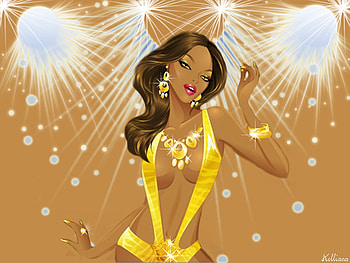 Taylor, glamour, party, fantasy, gold, woman, bling HD wallpaper