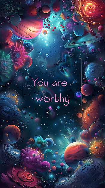 Inspirational Cosmic Motivation - You Are Worthy, motivational, inspirational HD phone wallpaper