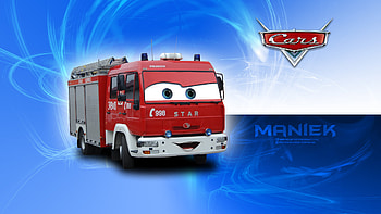 Disney, Movie, Cars, Auta, Department, Fire Engine, Pixar HD wallpaper