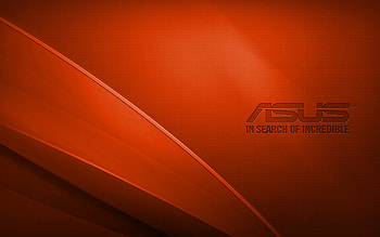 Asus orange logo, , creative, orange wavy background, Asus logo, artwork, Asus HD wallpaper