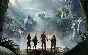 Jumanji franchise, Adventure film series, Jungle setting, Action-packed HD wallpaper