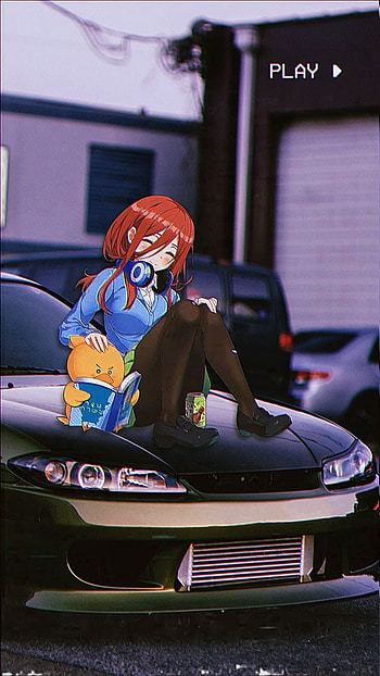 Waifu, fondo, auto HD phone wallpaper