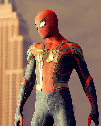 SHINY SPIDEY , art, chest, marvel, spiderman HD phone wallpaper