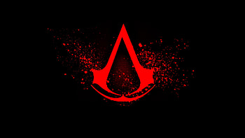 AC Logo Blood, ac, assassins creed, ezio, altair HD wallpaper