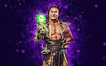 Shang Tsung, , violet neon lights, Mortal Kombat Mobile, fighting games, MK Mobile, creative, Mortal Kombat, Shang Tsung Mortal Kombat HD wallpaper