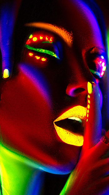 Makeup, Glow in the Dark HD phone wallpaper
