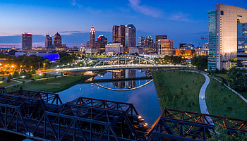 Columbus skyline, Travels, Downtown Columbus HD wallpaper