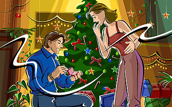 Christmas Proposal, Romantic, Proposal, Christmas HD wallpaper