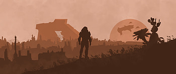 Star citizen, video game, soldier, silhouette, landscape HD wallpaper