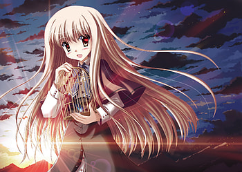 Anime, Sunset, Girl, Blonde, Cell, Cage HD wallpaper